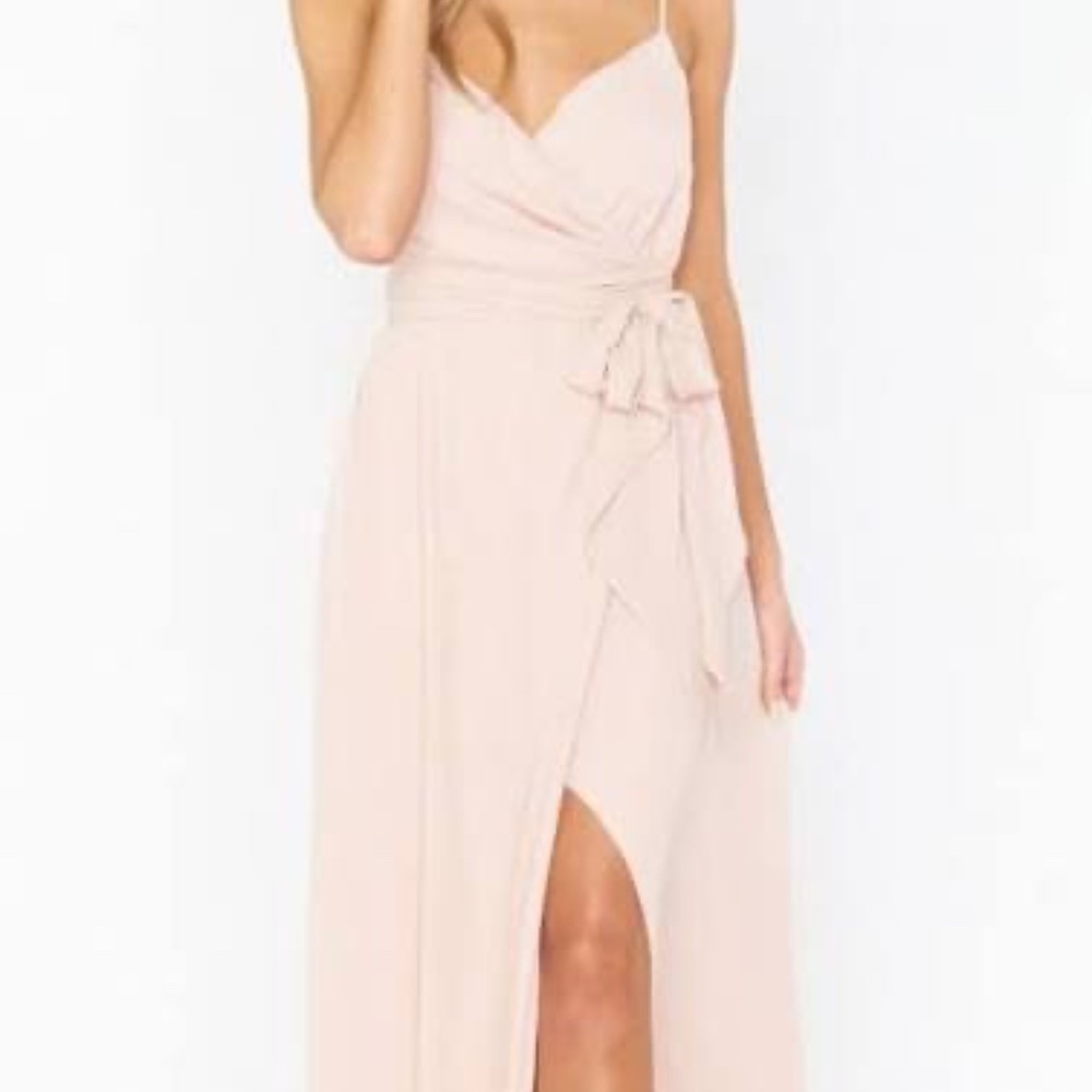 Show Me Your MuMu Liz Maxi Dress Dusty Blush, XXS - NWT